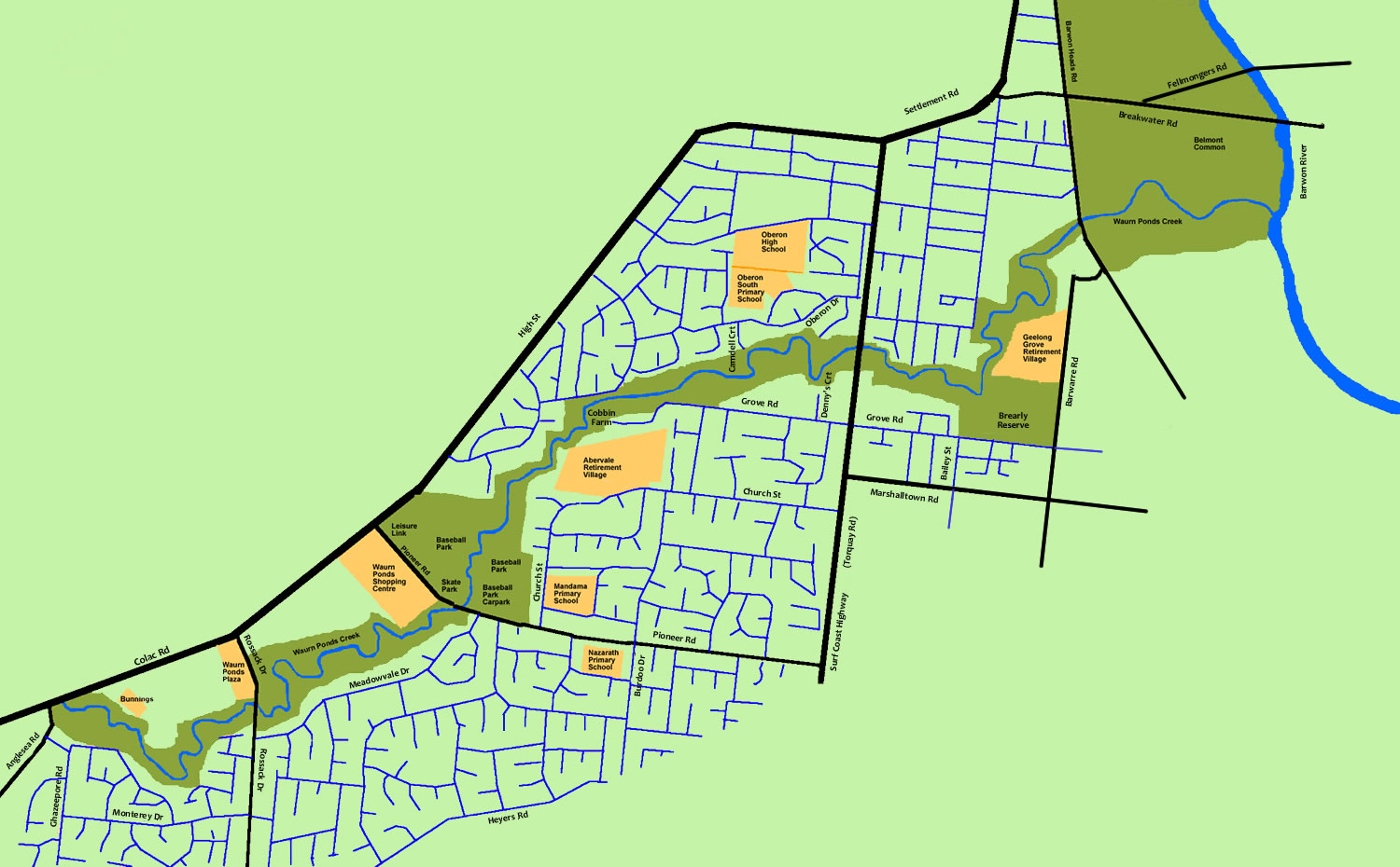 Creic Map Map of the Creek