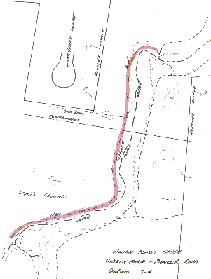 Creek-crossing to powerlines